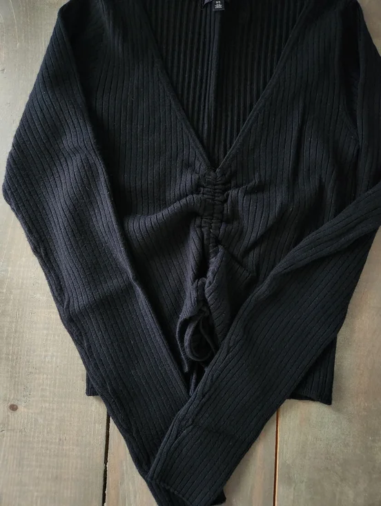 Dynamite Ribbed Long Sleeve Top - Size Small - Picture 3 of 11